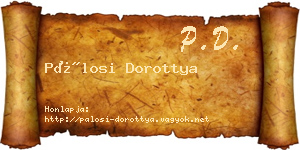 Pálosi Dorottya névjegykártya