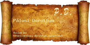 Pálosi Dorottya névjegykártya